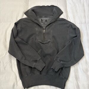 Women’s Gray Half-Zip Sweater